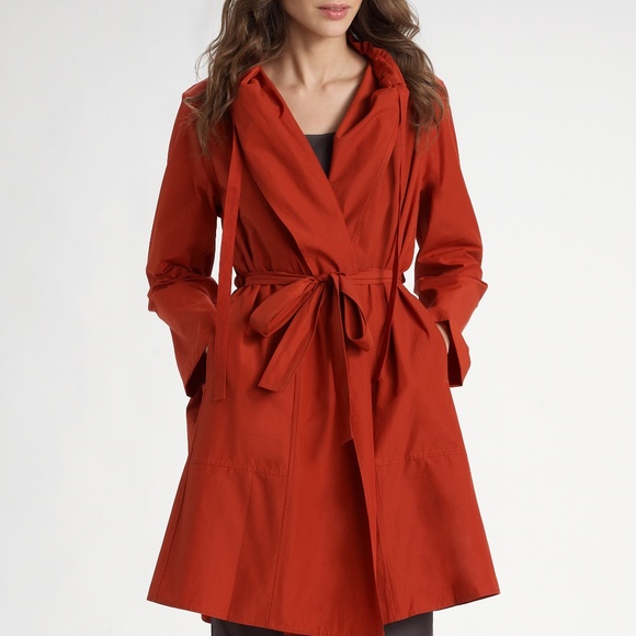 eileen fisher raincoat hooded